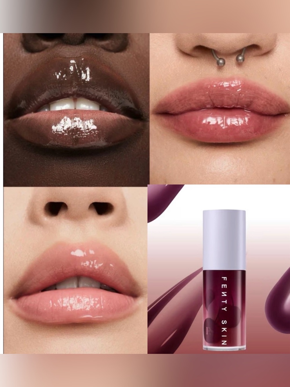 Fenty Skin Treatz Lip Oil - BLACK CHERRY - Brand New in Box